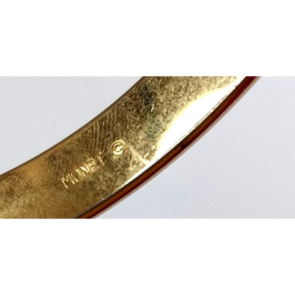 White & Gold Monet Bangle Bracelet - Picture 5 of 5